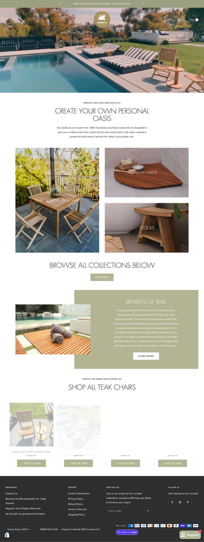 SHOPIFY PAGE REDESIGN